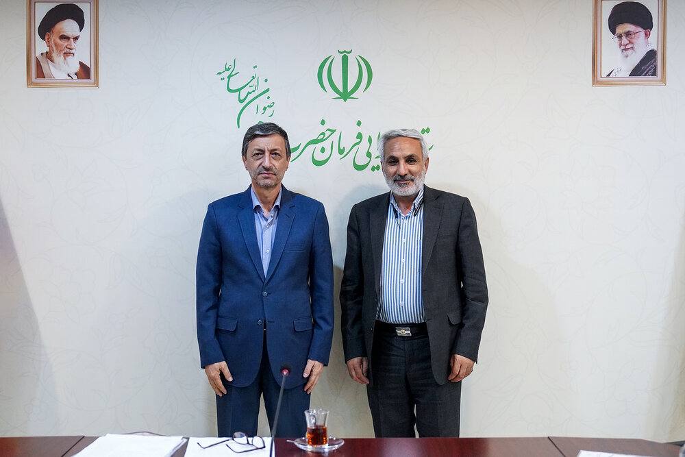 دیدار علی جعفری آذر نماینده مردم تبریز، آذرشهر و اسکو در مجلس با سید پرویز فتاح رئیس ستاد اجرایی فرمان امام